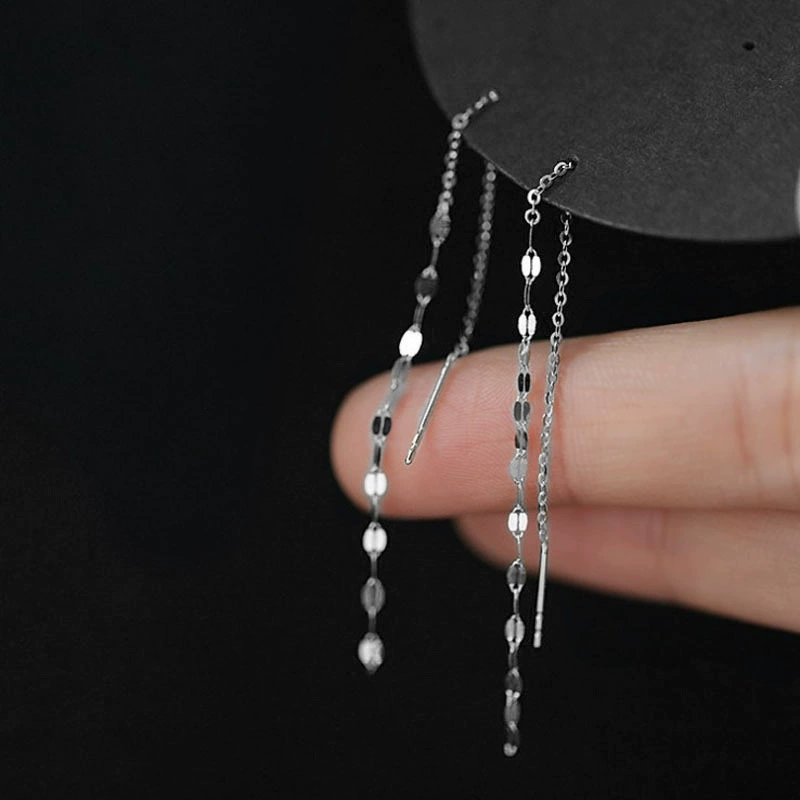 Long earrings with tassels, European style, high-quality style