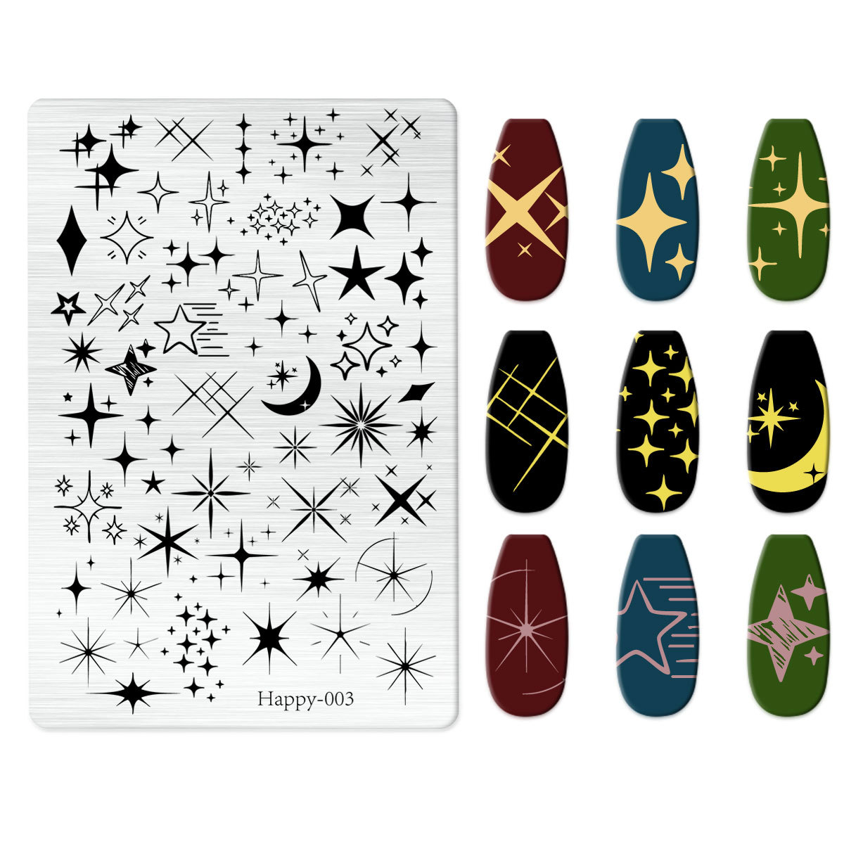 Xiaohongshu's Popular Jingtian Nail Art Stamping Plate Kt Cat Nail Art Bow Cartoon Line Frosted Stamping Plate