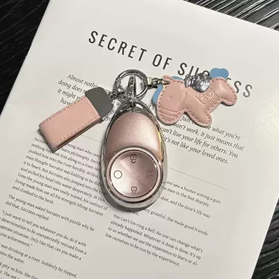 Suitable for Toyota Bozhi 3X Car key bag - quicksand-powder-silver-pink-leather-cord-get-rich-immediately