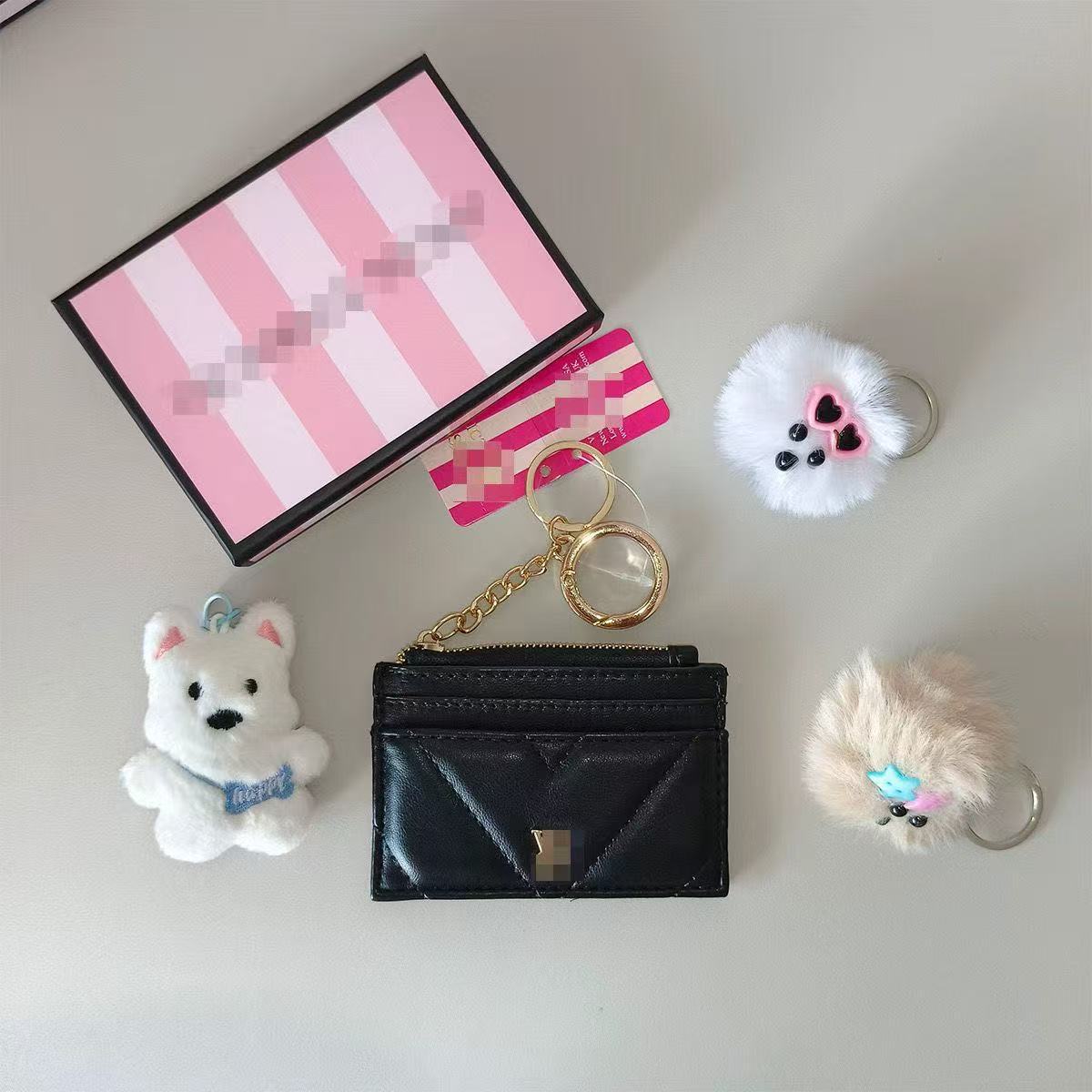 【Regalo 520】Cartera pequeña para mujer, estilo corto, monedero ultrafino, tarjetero para estudiantes, estuche sencillo para tarjetas.