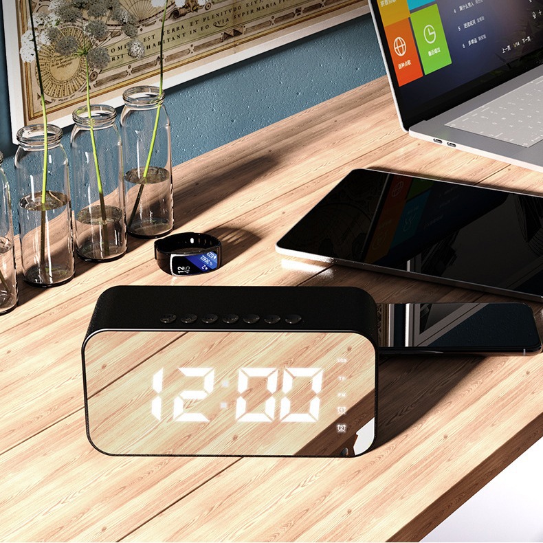 Altavoz portátil de Bluetooth de la tarjeta del altavoz de Bluetooth del despertador S15 mini