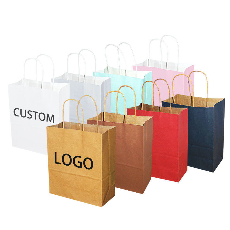 定制牛皮纸袋LOGO设计手提袋外卖打装礼品袋印刷礼物服装店购物袋