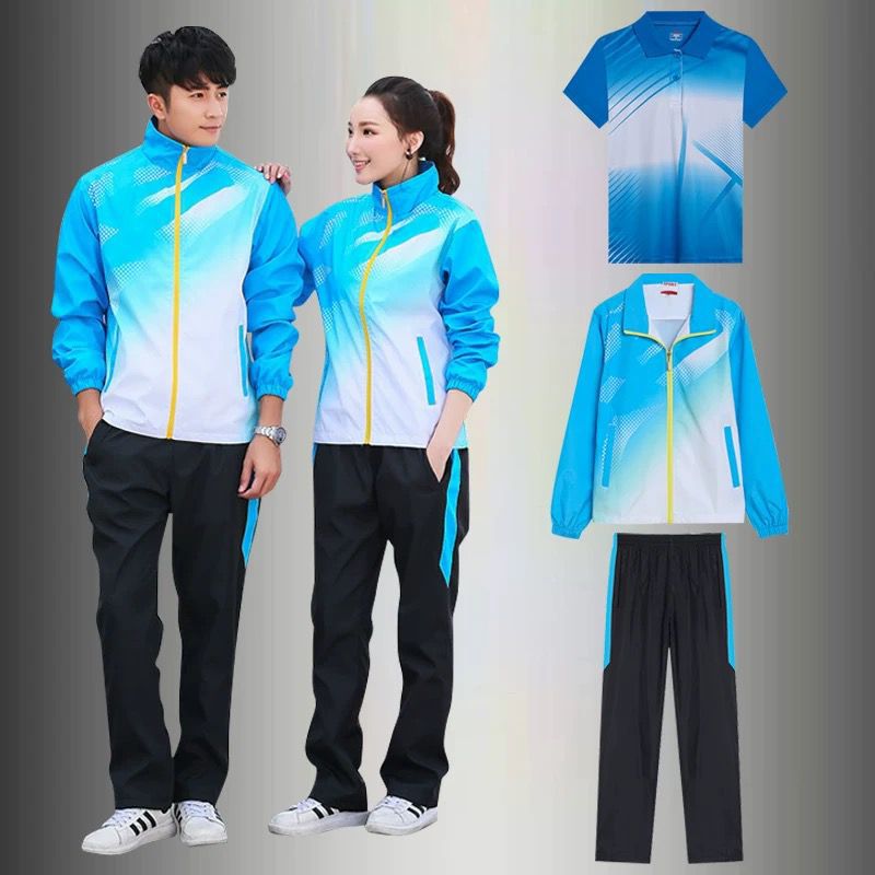 Spring and Autumn Sports suit Men's and Women's Student Class Uniform Games Athletes Competition Appearance Award Group Uniform in stock