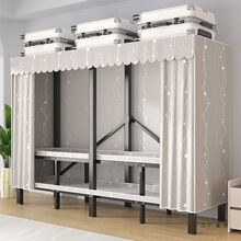 新款免安装折叠布衣柜家用卧室出租房加厚结实耐用简易组装全钢架