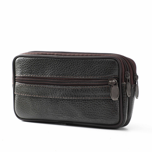 Cowhide mobile phone bag waist bag men's belt mobile phone bag 67-inch genuine leather mobile phone case for elderly people working on the construction site hanging on the waist