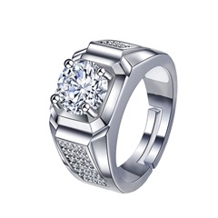 Jinjiahua Fashion Trendy Luxury Men's Diamond Ring, Overseas Open Adjustment Ring, Cross-border Diamond Inlay Accessory Wholesale