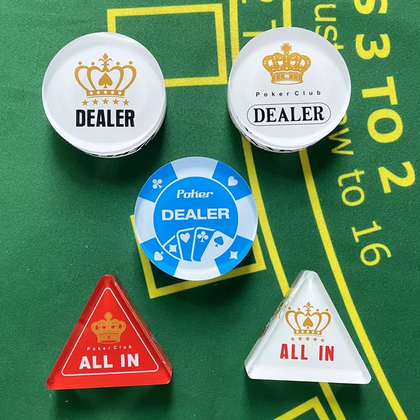 Texas holdpoker full-size card transparent acrylic DEALER Crown DEALERALLIN