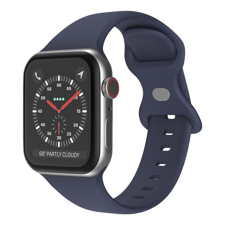 Aplicable a Apple Watch Butterfly Buckle Silicone Bracelet Un segundo 38 - 49mm multi-tamaño universal