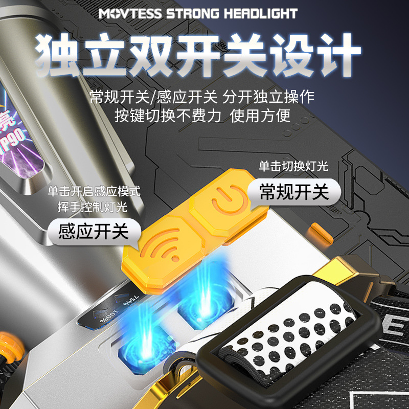 Transfronterizo nuevo faro al aire libre multi-funcional lámpara de Luz Blanca Amarilla láser blanco faro reflector grande larga resistencia