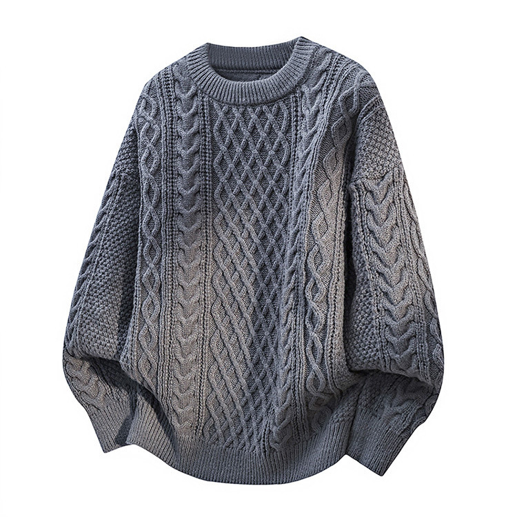 Explosiones transfronterizas de tamaño europeo de gran tamaño de cuello alto este año de vida suéter de Navidad rojo para hombres fábrica de camisetas de punto al por mayor