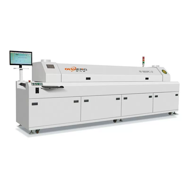 电脑大型八温区回流焊机触摸屏控温焊锡热风回流焊SMT贴片回流炉