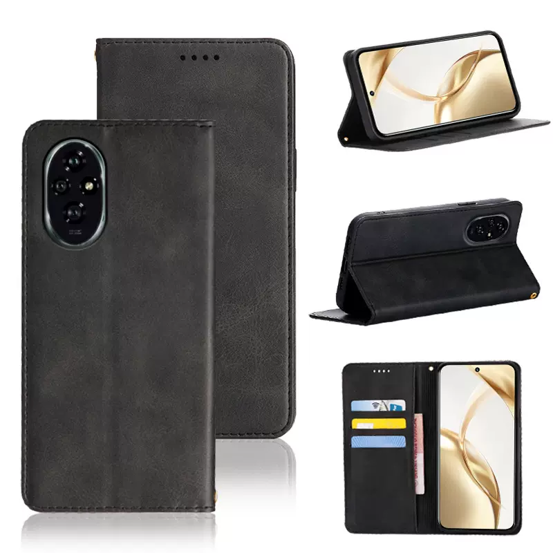 适用于荣耀 Honor Magic 7 RPO小牛皮强磁Honor 200翻盖手机皮套