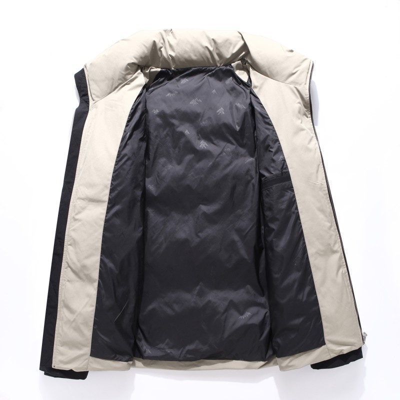 Men's Down Jacket Winter Warm Casual Standing Collar Short Coat_voghion.com