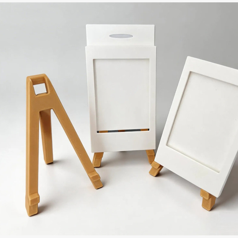 Cross-border bestseller 3D printed mini easel photo frame, turns photos and cards into instant photos in seconds