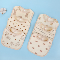 U-shaped Gauze Bib Waterproof Drool Pad for Baby Boys and Girls, Six-Layer Soft Gauze Bib