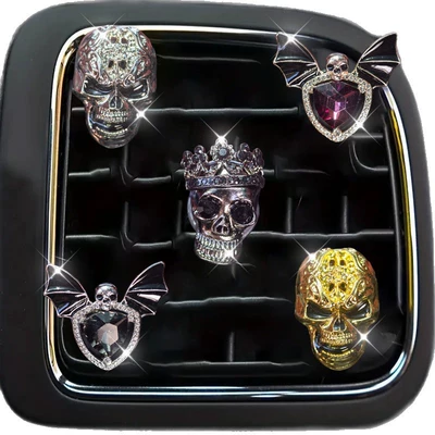 Car Perfume Aromatherapy, Halloween Alloy Skull Car