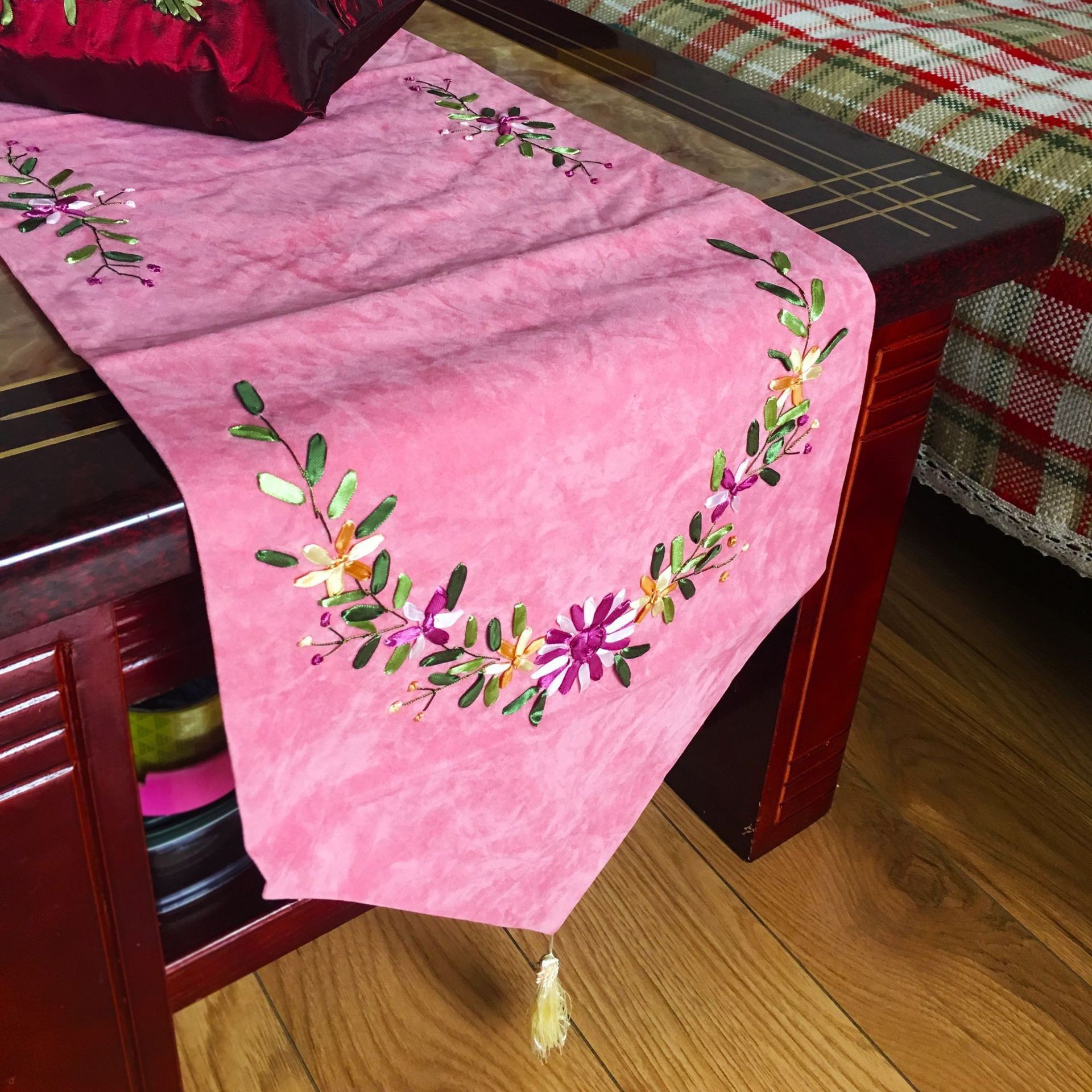 Jinhao bordado DIY mantel tela pastoral pequeño fresco rectangular mesa de café mantel cuadrado mantel