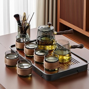 Glass Tea Set Set for Home 2025 New Teapot Office Tea Cup Kung Fu Tea Table Complete Set