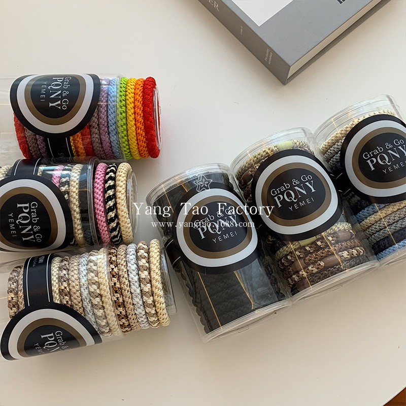 Kunling estrella con el mismo anillo de cabello de alta elasticidad para mujeres correa de cabello gruesa tirada constante cuerda de cabello de cola de caballo alta