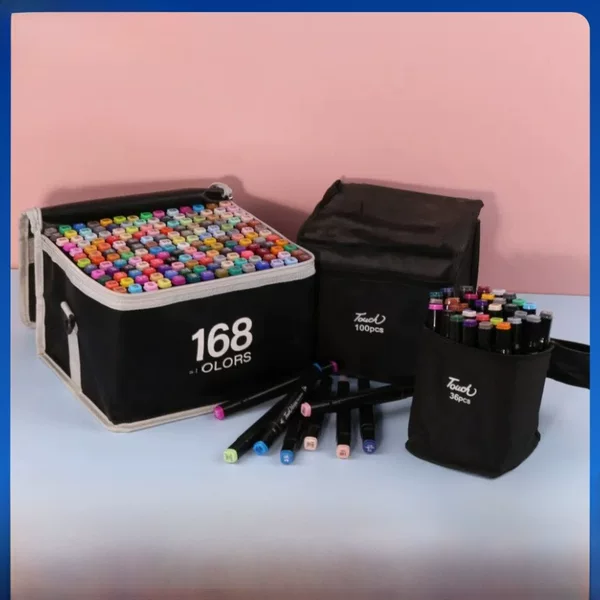 Wholesale Touch Double-Headed Marker Pen Set Watercolor Pen Kidsren's Student Art Special Double-Headed Painting Marker Pen