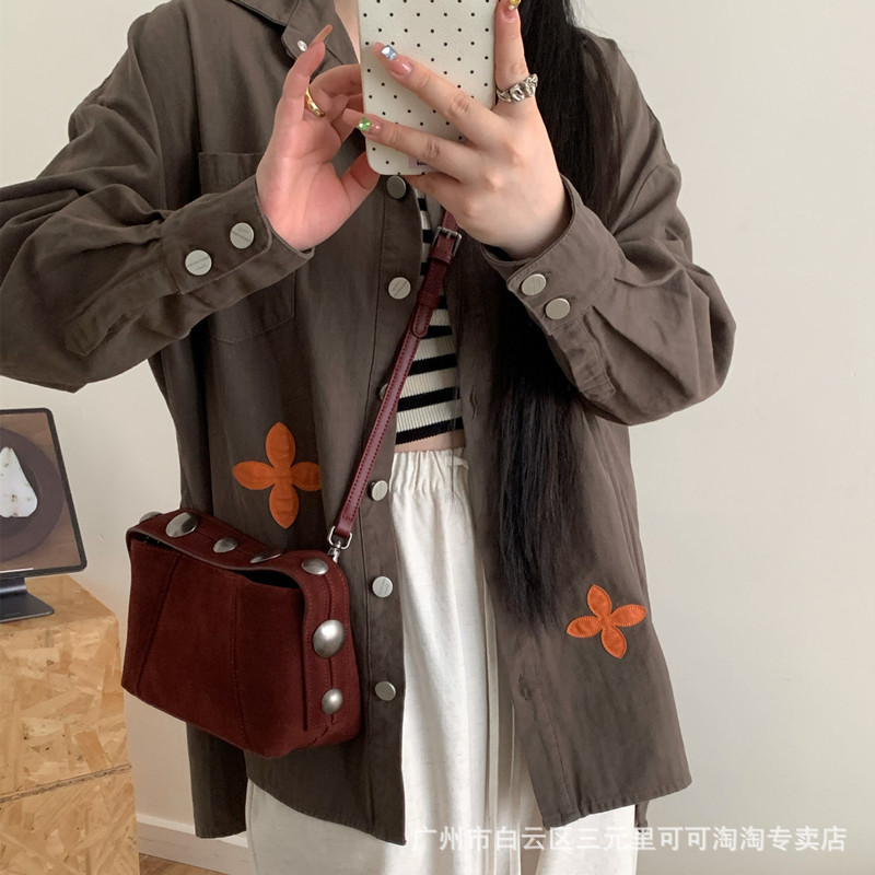 小众复古简约磨砂牛皮托特包女2025新款慵懒风通勤百搭斜挎手提包|undefined