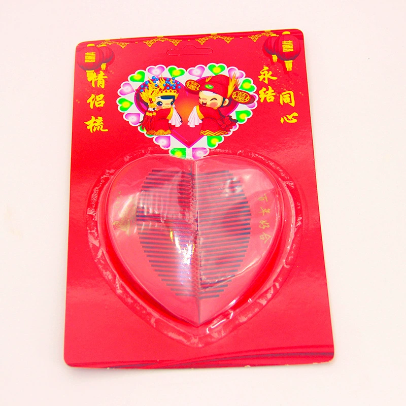 Деревянный гребень в форме сердца Свадебный гребень оптом большой красный деревянный гребень реквизит для приданого свадебные принадлежности