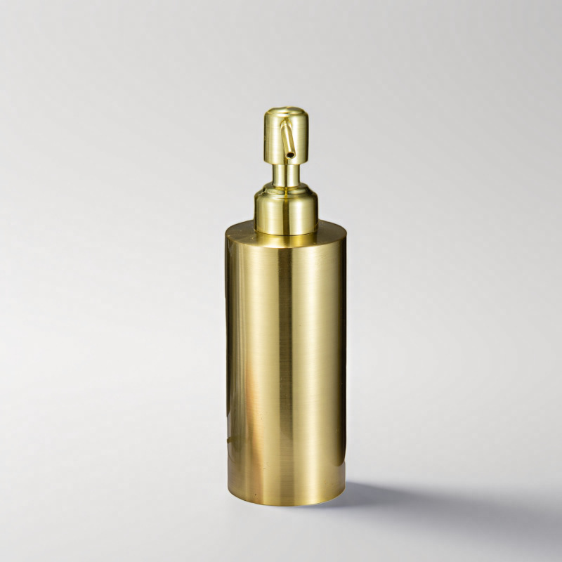 Desinfectante de manos botella de prensa 304 de acero inoxidable Champú gel de ducha botella vacía botella de loción prensa sub-botella de oro