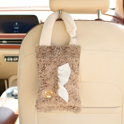 Plush Car Doll Tissue Box, Car tissue box/set - embroidered-bear-tissue-box