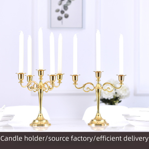 Candle holder creative decor Nordic Morocco metal candlelight dinner candle base romantic wedding celebration arrangement props