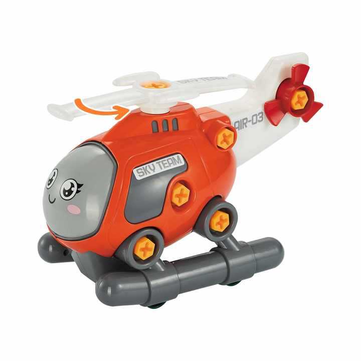 Desmontaje eléctrico transfronterizo DIY helicóptero de hélice de combate para niños y niñas juguetes de inserción de niños