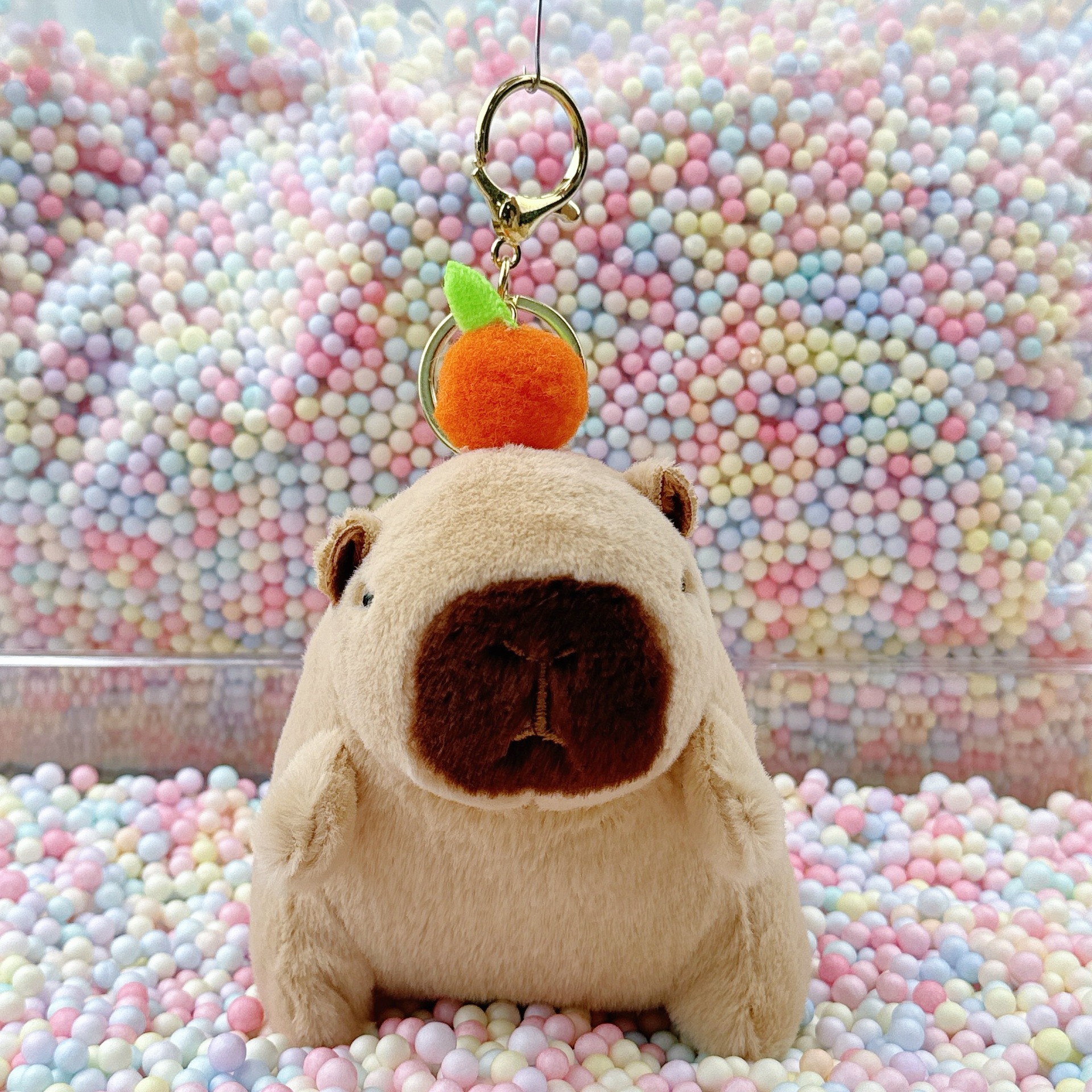 라이트 브라운 오렌지 카피바라 + 골드 버클