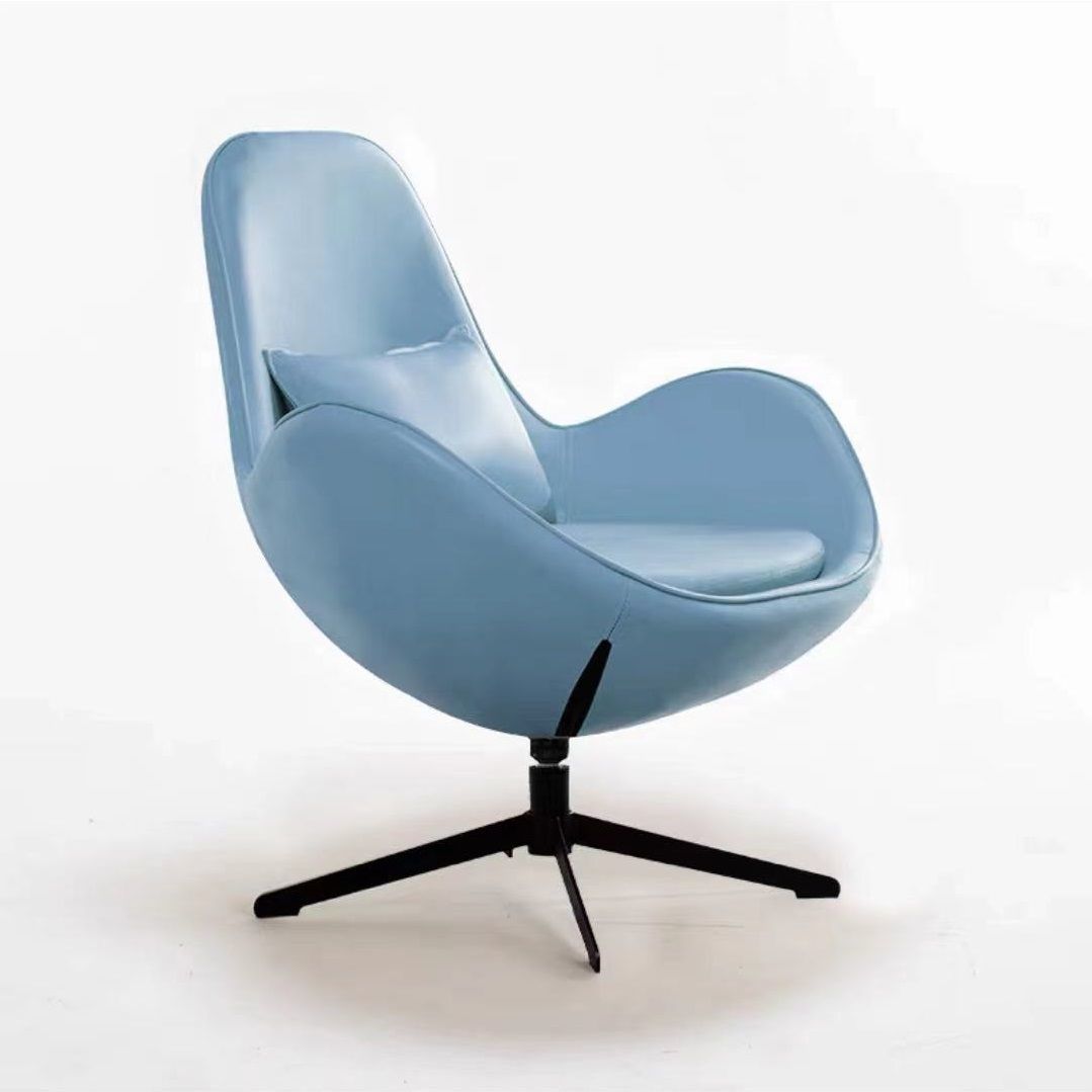 Sofá perezoso tipo nórdico, silla individual de lujo para balcón, sala de estar o dormitorio, diseño cómodo con respaldo, estilo huevo