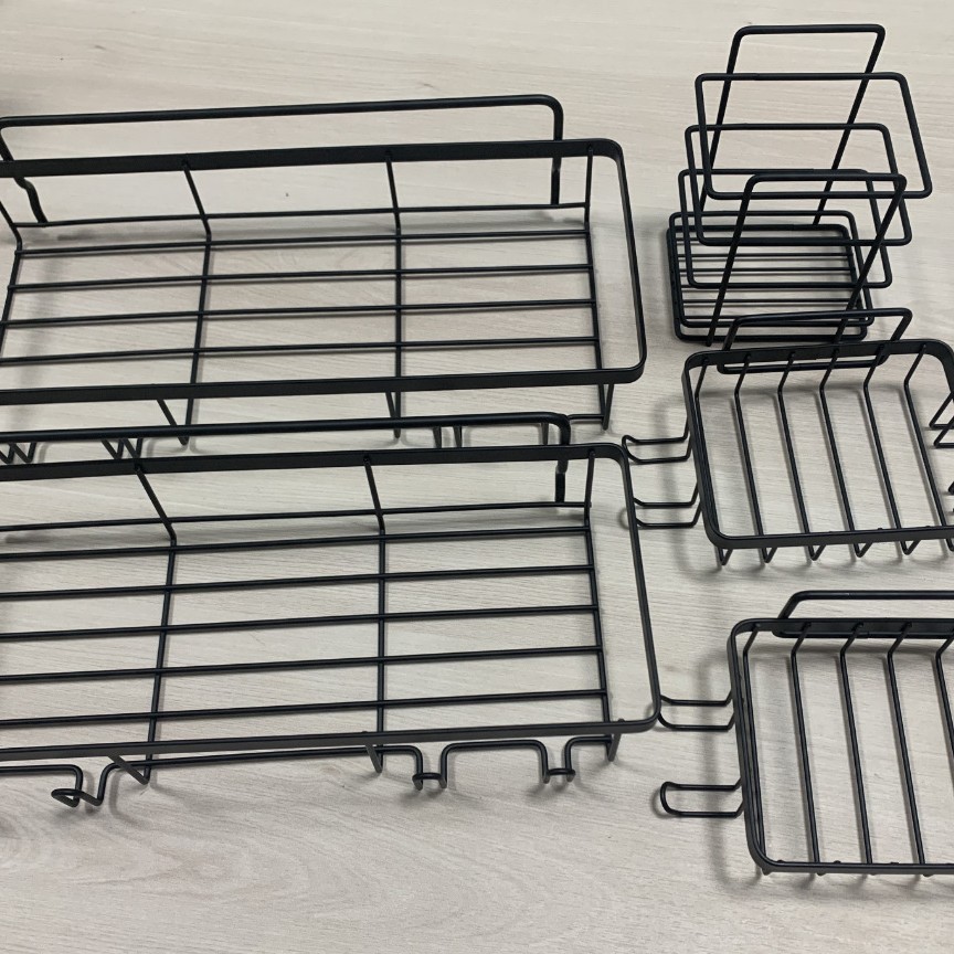 Estante de almacenamiento para baño, organizador de pared sin taladros para jabón y artículos de aseo.