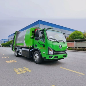 Shaanxi Auto's pure electric 8-cubic-meter sanitation garbage truck with automatic compression and unloading for waste collection and transportation in parks and scenic areas