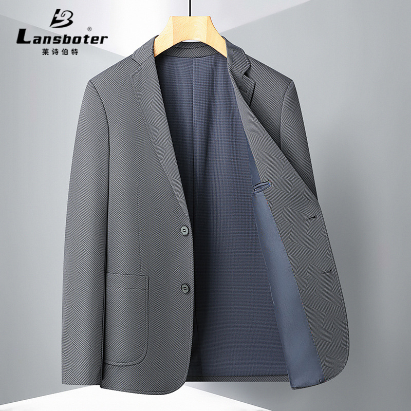 Spring thin elastic solid color classic suit jacket for leisure