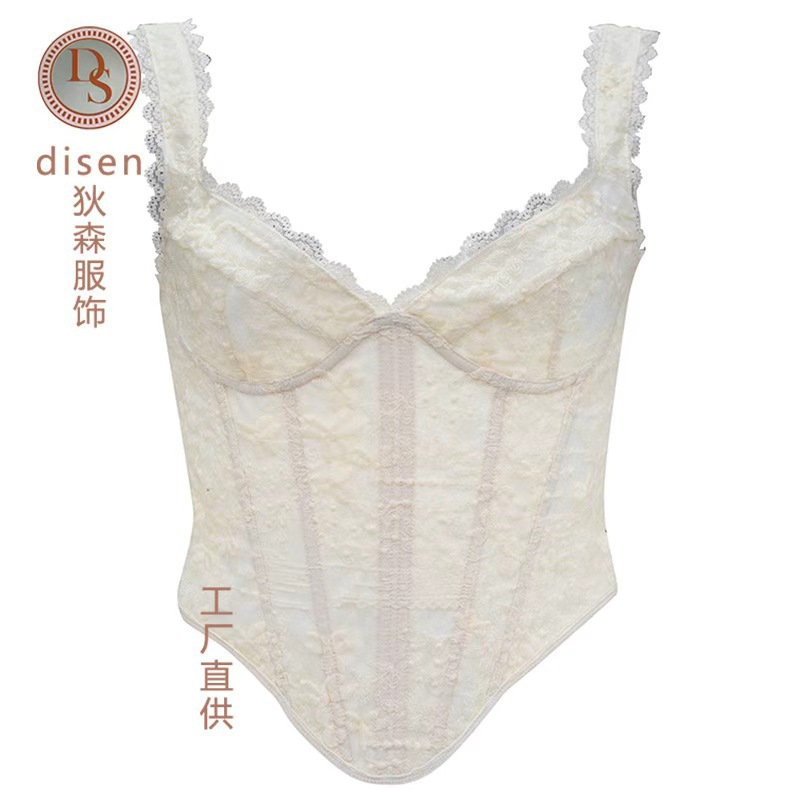 Europa y los Estados Unidos transfronterizos nuevos hot chick puro deseo de viento sexy encaje chaqueta de hueso temperamento sexy corsé