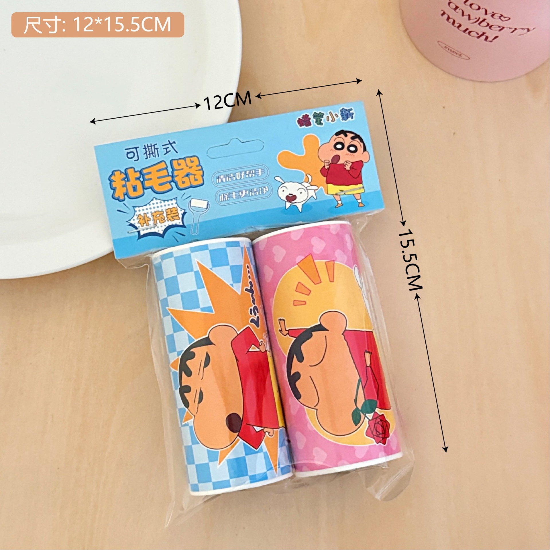 Crayón pequeño nuevo autorizado conjunto de pegador de pelo de alumno rodillo pegador de pelo para mascotas en el hogar artefacto de pegado de pelo