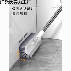 床ブラシ、浴室ブラシ、長い柄のトイレ浴室床継ぎ目ブラシ、壁隅掃除タイル床ブラシ