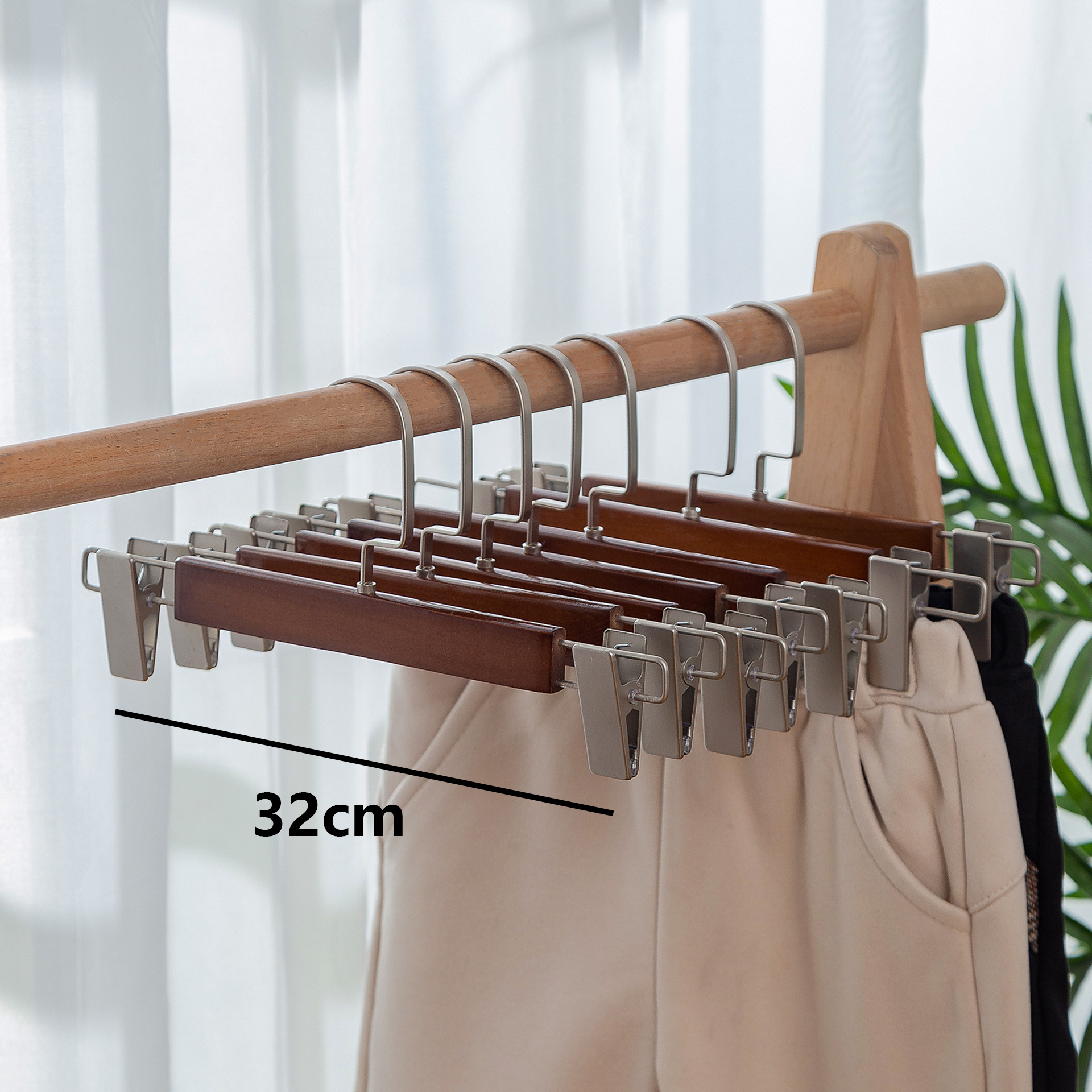 De Primera Clase retro sin costura de madera maciza percha de ropa de madera tienda de ropa de hotel percha soporte percha de ropa al por mayor