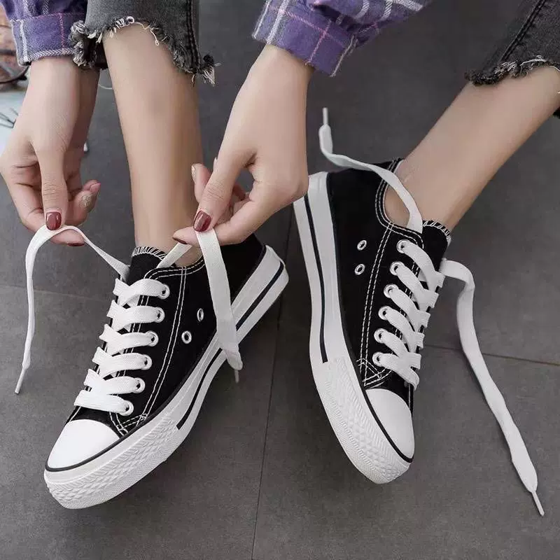 批发2025春秋经典帆布鞋女鞋学生韩版小白鞋情侣款男鞋子休闲板鞋