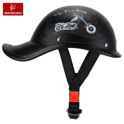 Distinctive Lightweight Scoop Helmet, Motosiklet kaskı (dəbilqə) - vintage-moto-all-yards