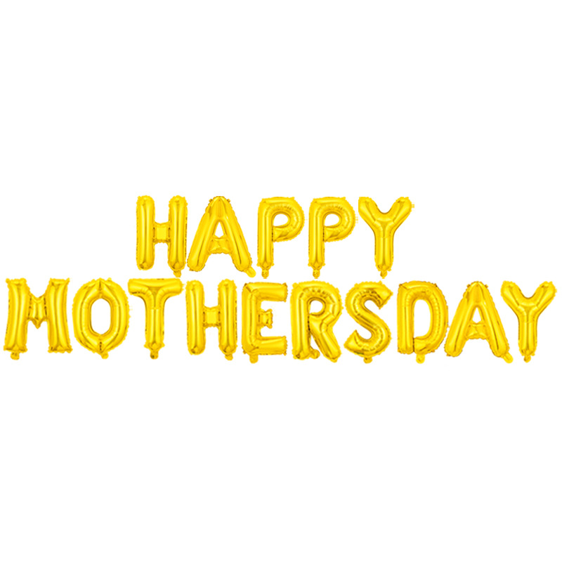 Globo feliz de la decoración de la atmósfera del partido del mothersday del globo feliz de la carta del día de madre 16 pulgadas