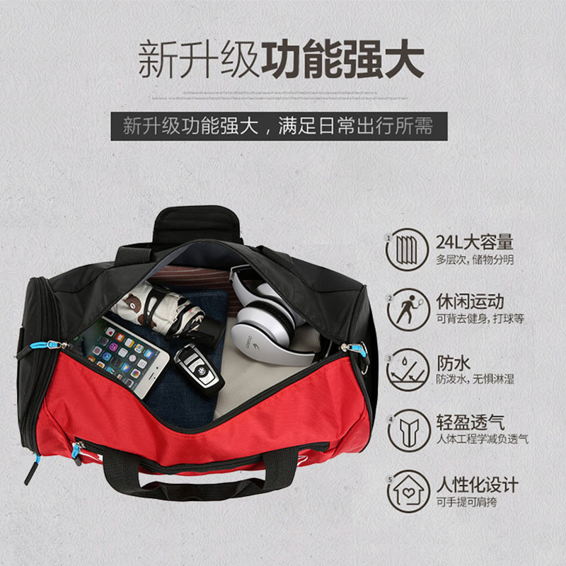 Capacious one-shoulder bag for traveling