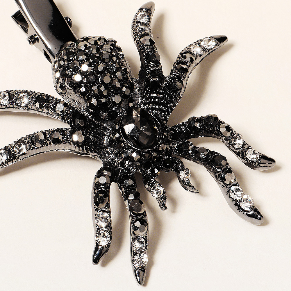 Explosive Headwear Diamond Side Clip Halloween Personality Creative Spider Hairpin display picture 6