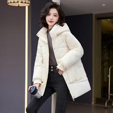 高级感羽绒棉服女冬季韩版连帽小个子宽松加厚保暖百搭女棉衣外套