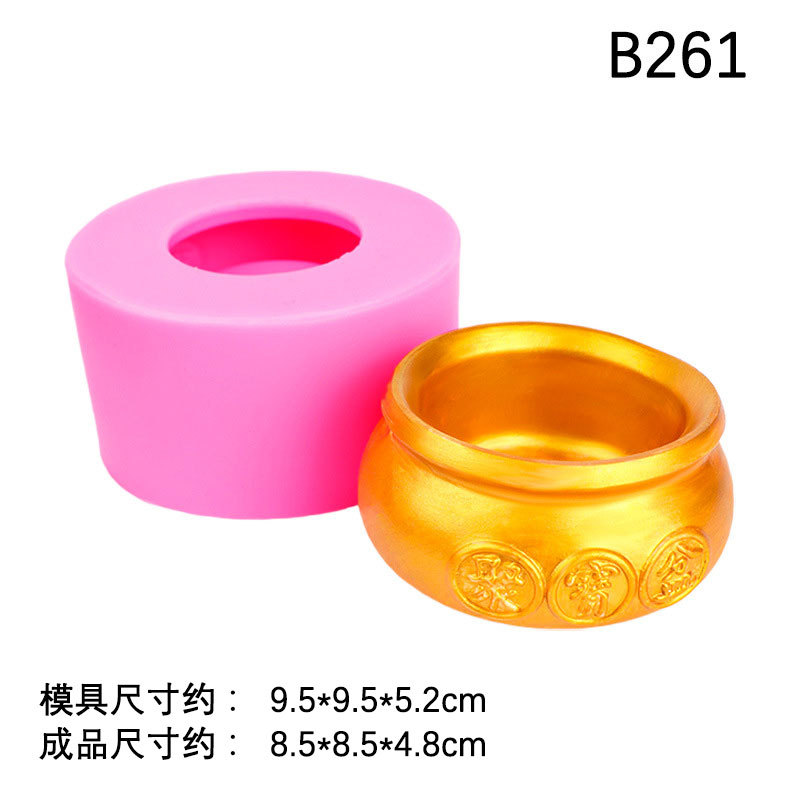 Jubao cuenca suerte bolsa de dinero lingote molde de silicona DIY personalizado hogar sala de estar Oficina recepción escritorio decoración molde