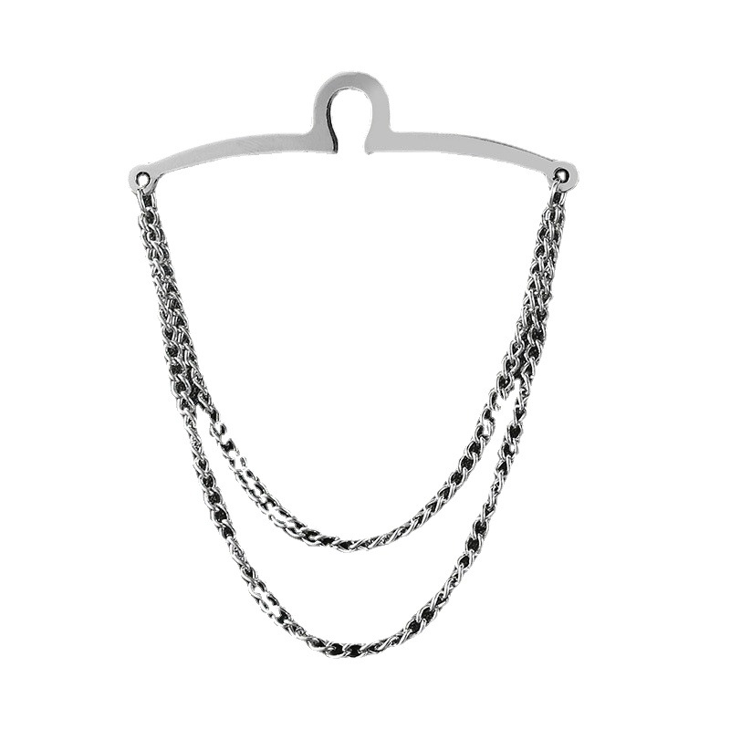 2023 accesorios de corbata de los hombres de moda cadena de metal cadena en forma de U Cadena de camisa formal joyería versátil moda creativa