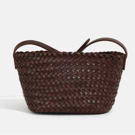 亚马逊热卖手工编织菜篮子包新款韩国小众设计单肩斜挎腋下小船包