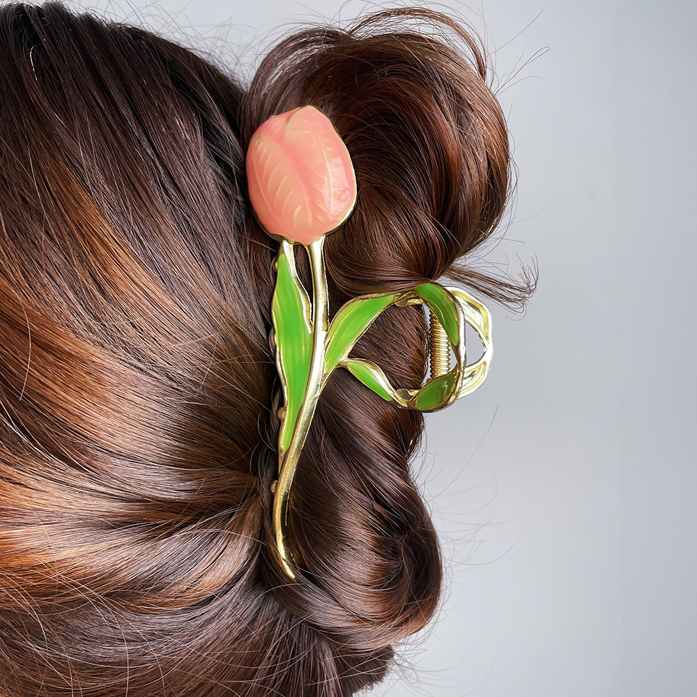 Flower Pattern IG Style Women's Flower Alloy Hair Claws