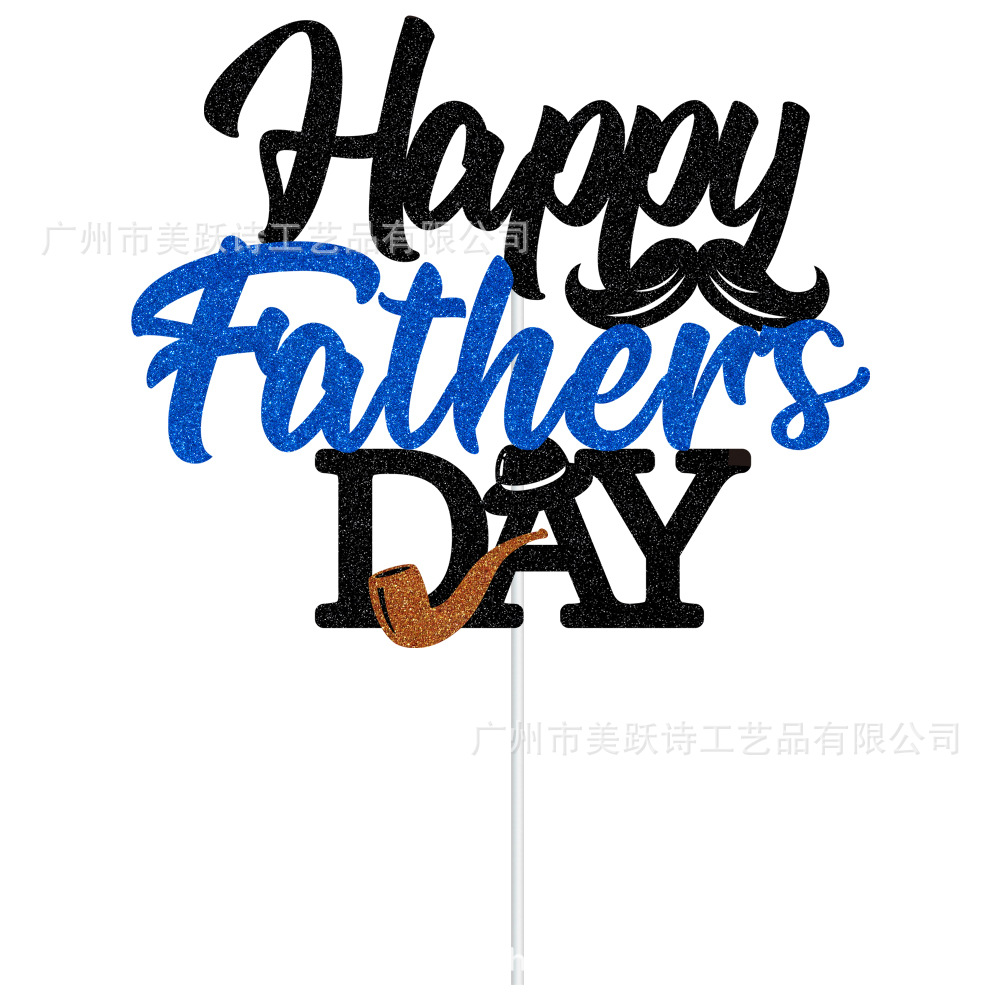 Feliz día del padre bandera pastel decoración inserción de tarjeta grande Diseño de fiesta temática del día del padre amazon